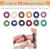 Steemjoey 12 PCS Fidget Rings Acupressure Spiky Sensory Rings Set view 2