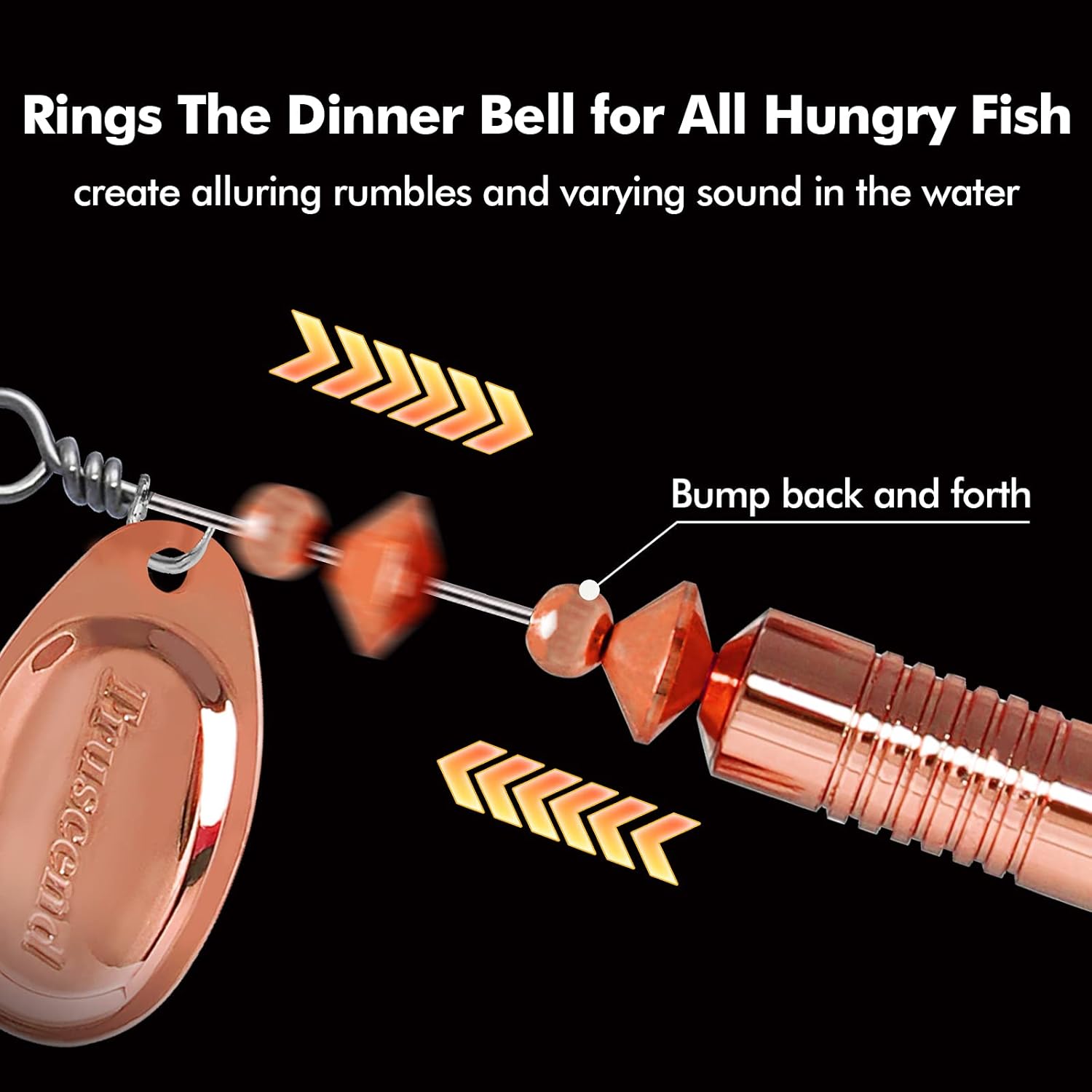 TRUSCEND Fishing Lures Spinnerbait with Rooster Tail in-Line Brass Body Spinner Baits Kit for Bass Trout Salmon Walleye Hard Metal Swimbaits for Freshwater & Saltwater Fishing Gear Gifts for Men : Sports & Outdoors