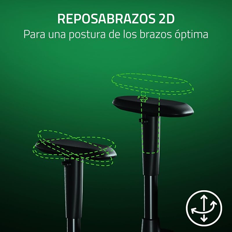 Iskur V2 X - Silla de Juego Esencial con Soporte Lumbar Integrado (Almohadillas moldeadas de Espuma de Alta Densidad, reposabrazos 2-D, Tela con Acabado Suave) Negro