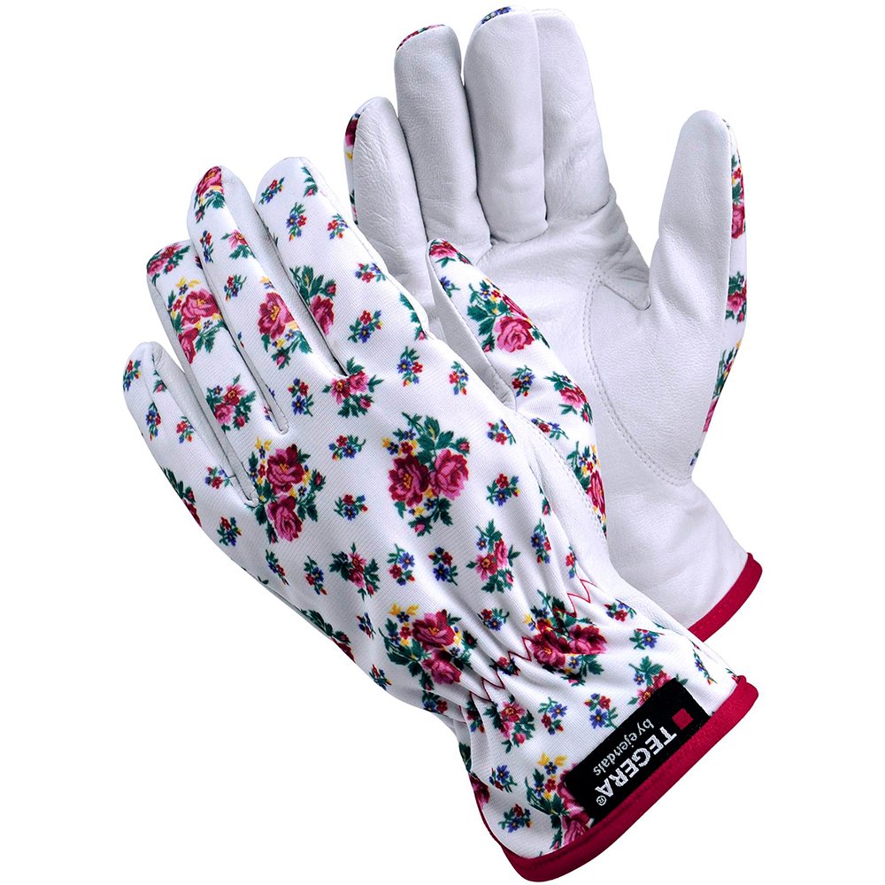 Ejendals 90014-8 Size 8 "Tegera 90014" Leather Glove - Red/White