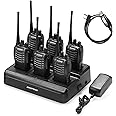 6pcs BAOFENG BF-888S Walkie Talkie for Adults, Long Range Two Way Radio, 1500mAh 16 CH, 6 Radios 6 Earpieces 1 Six-way Charger 1 Cable