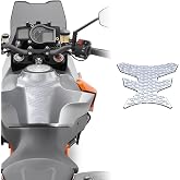 STOMPGRIP | Motorcycle Center Tank Pad Protector | Universal Fit | Stubby | Icon Clear