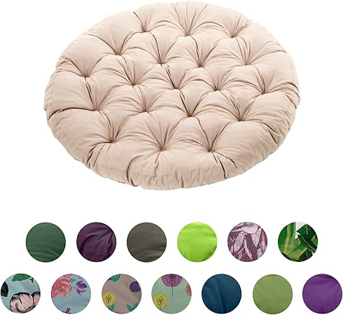 Amazon De Gardenista Outdoor Garten Rund 120 Cm Papasan Sitzkissen In Wasser Bestandig Stoff Stein Hergestellt In Den Uk Getuftet Kissen Collection
