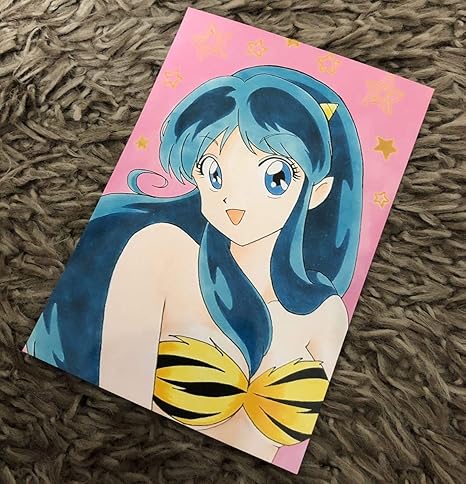 Amazon ラムちゃん うる星やつら 手描き イラスト おもちゃ ホビー