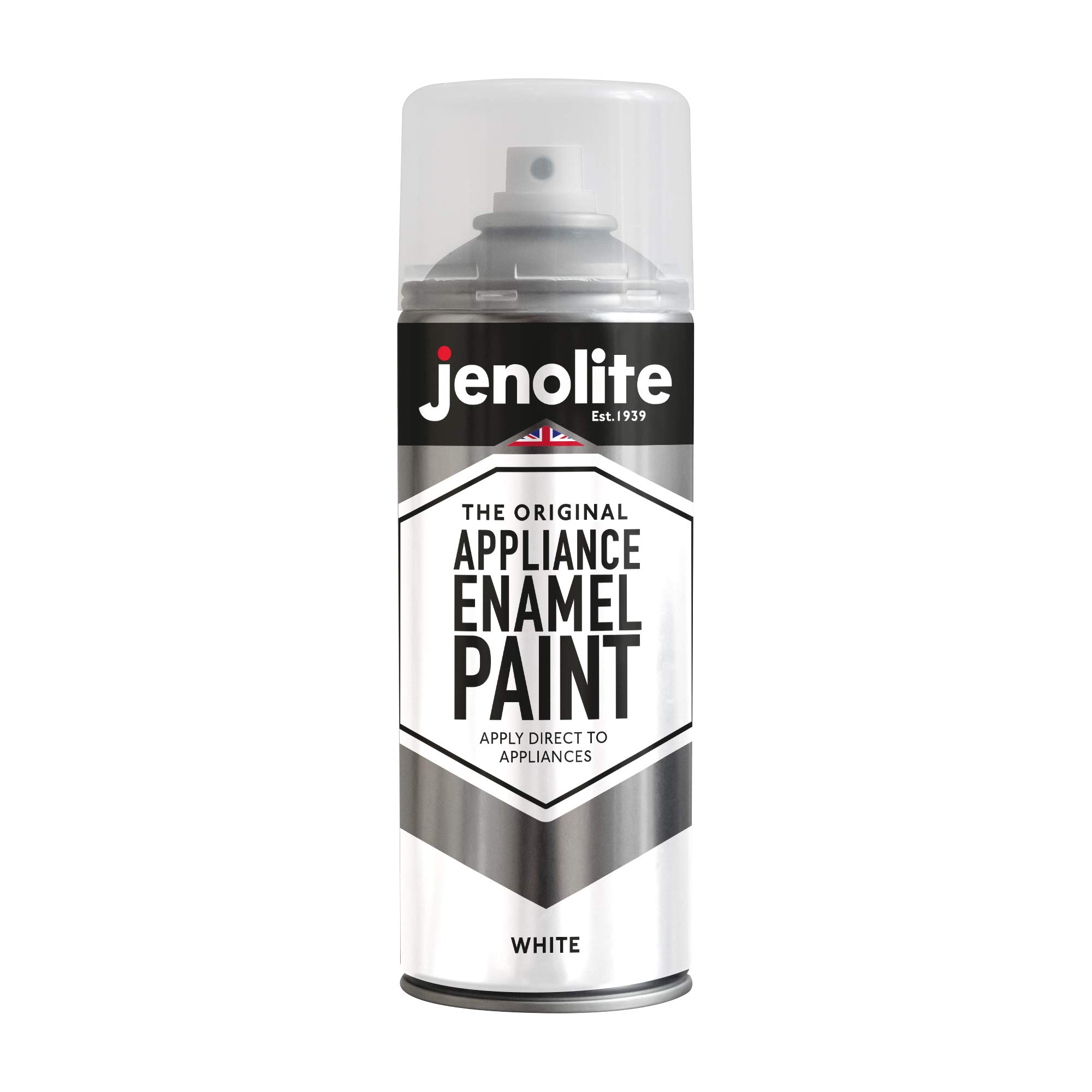 JENOLITE Appliance Enamel Paint | WHITE | 400ml | White Spray Paint | Refresh & Restore Appliances | Ideal Touch-Up Paint For Fridges, Freezers, Washing Machines, Radiators