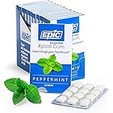 Epic Xylitol Peppermint Gum, 144 Pieces (12-Pack) | 1.06g xylitol per piece; aspartame free; non-GMO; vegan; supports dry mouth relief; for use after meals, coffee, or snacks