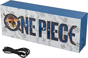 Paladone One Piece Logo Box Light, Officially Licensed Netflix Anime LED Lamp, Straw Hat Pirates Gifts for Pop Culture Fans, Battery Powered Home Décor