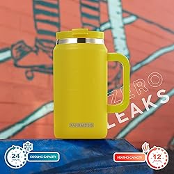 FAHRMOSIS 50 Oz Tumbler with Handle and Straw Large