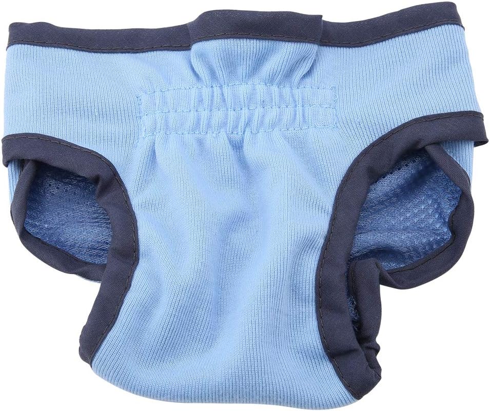 Oumefar Reusable Dog Physiological Pant Female Dog Underwear Pet Sanitary Diaper Sanitary Shorts Panties for Female and Male Dog(M-Blue) Dog Clothing - Image 3