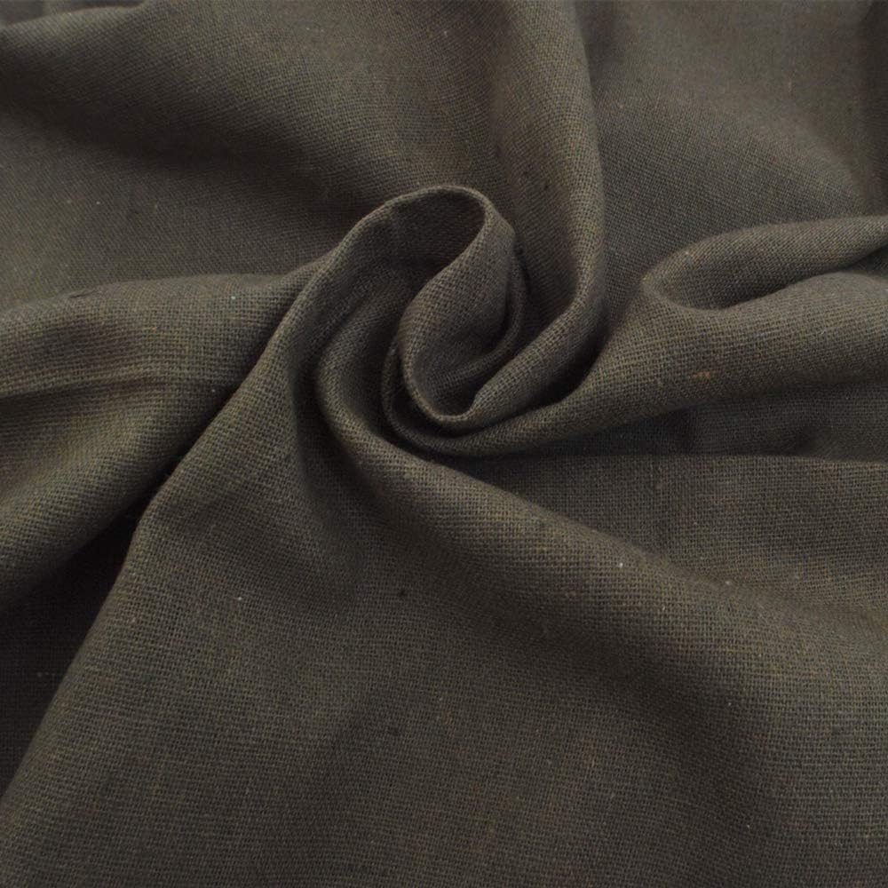iNee Natural Linen Fabric for Needle Embroidery,Embroidery Fabric Linen, 20"x 59",(Coffee)