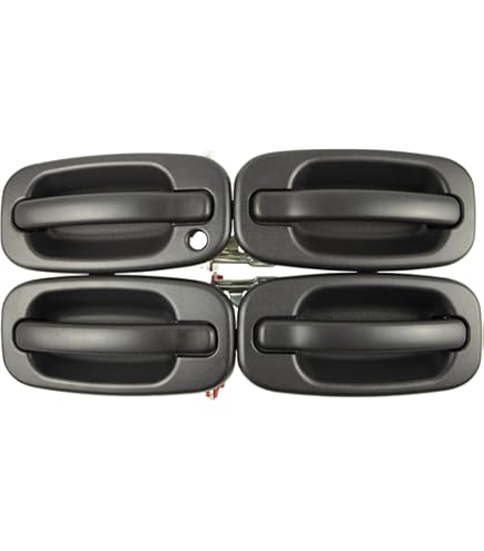 Exterior Door Handles Set, Compatible With 1999-2007 Chevy Silverado Suburban Tahoe Avalanche, GMC Sierra Yukon, Cadillac Escalade, All Chrome, Front & Rear & Left & Right Side | 15034985, 15182406