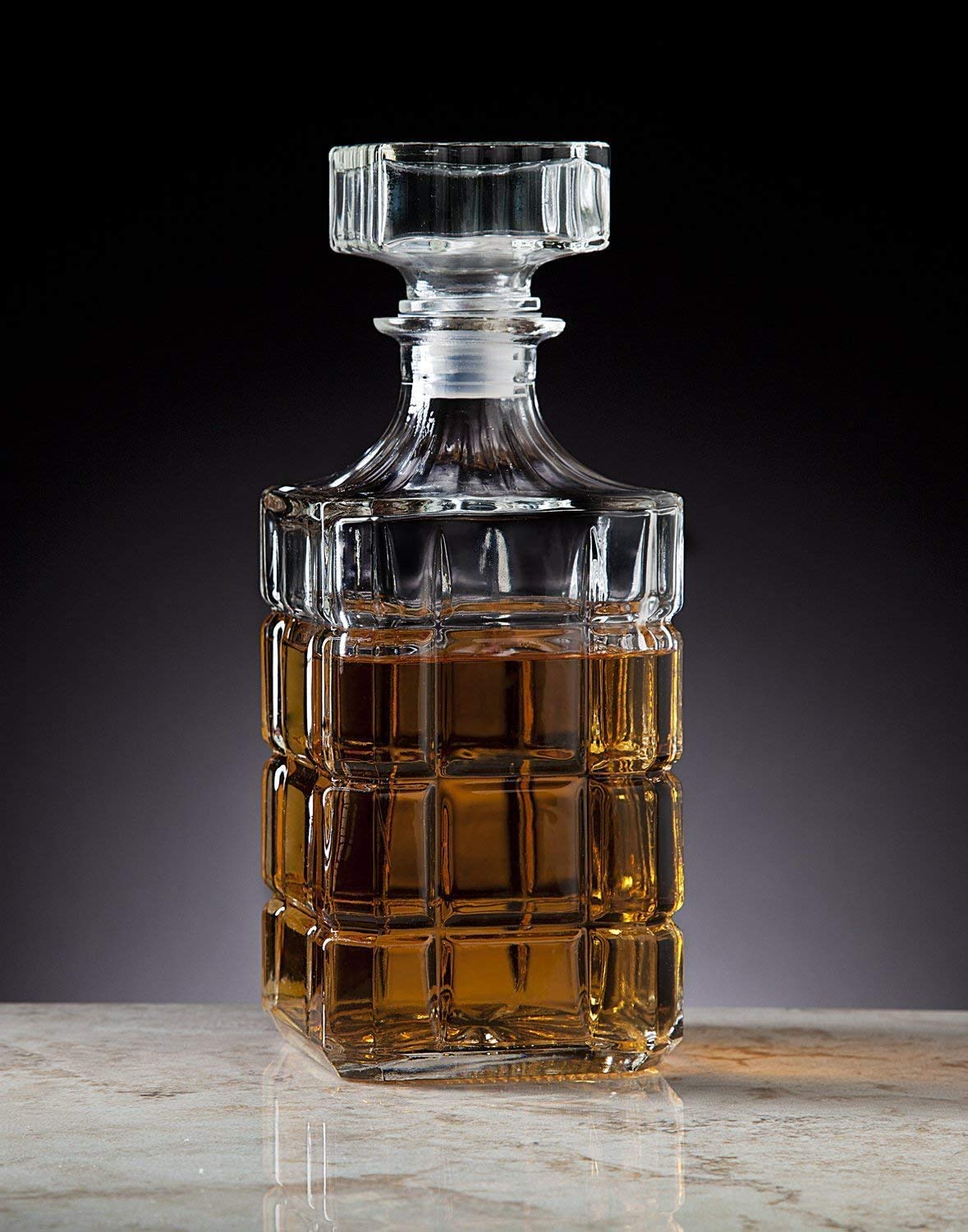 Buy Elysianstores Whiskey Square Decanter for Scotch Liquor Bourbon or