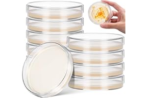 jojofuny 10pcs Pre Poured Nutrient Agar Plates 7cm Petri Dishes for Microbiology Science Experiments, School Biology Projects
