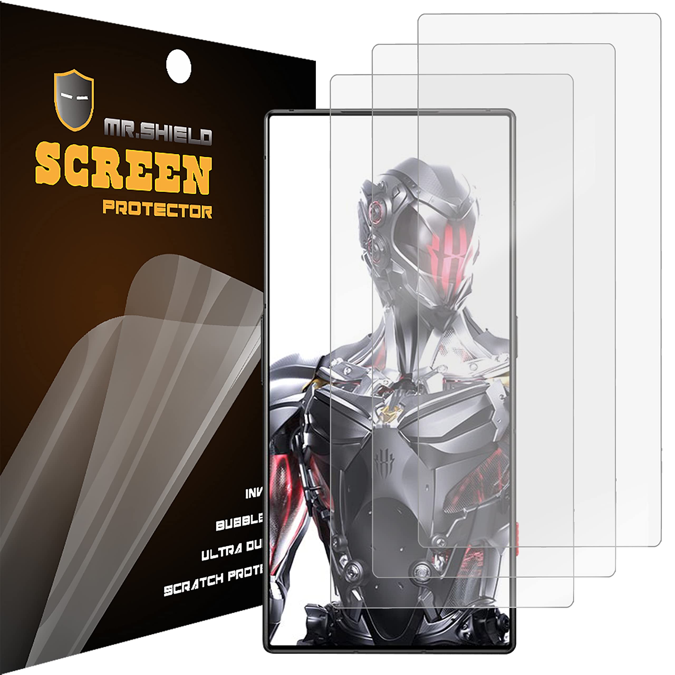 Photo 1 of Mr.Shield [3-PACK] Screen Protector For ZTE nubia (RED MAGIC 8 Pro) / Red magic 8 Pro+[Shorter fit for case] Anti-Glare [Matte] Screen Protector (PET Material)