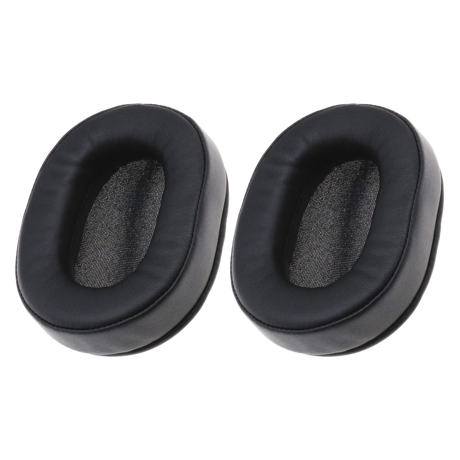 EMSea Pair of Replacement Headphone Pads Compatible with August EP650 Earphones in Black with Smooth Protein Leather Sponge Long Lasting Comfort Using