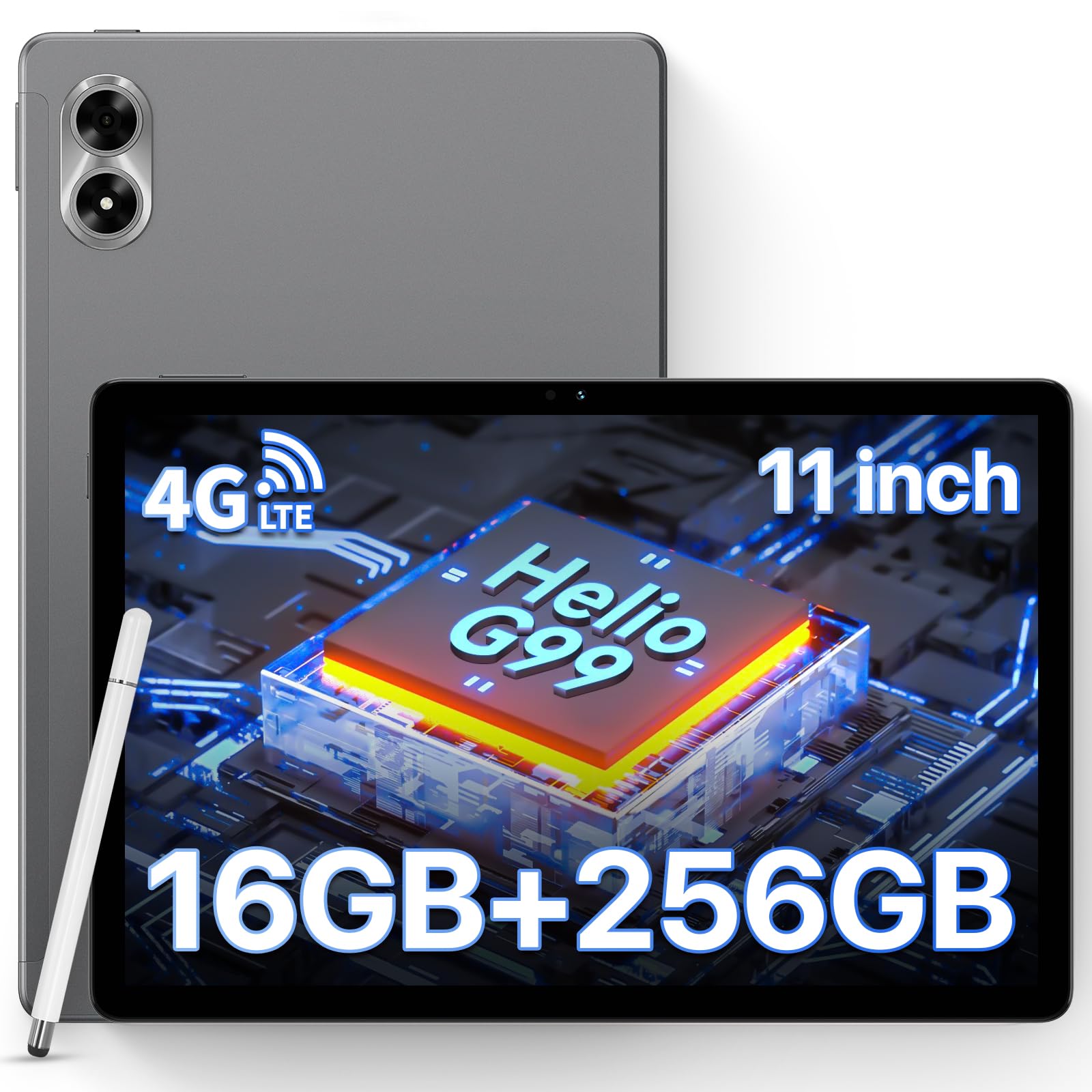 Helio G99 タブレット 11インチ 8コア、2.2GHz CPU Android SIMフリー Tab 16GB RAM+256GB 1TB TF拡張 UMIDIGI G7 Tab Pro 1920*1200 FHD 8000mAh+18W Type-C充電 クワッドスピーカー 4G-LTE通話 5G WiFi/BT5.2 顔認証/GPS/GMS認証 日本語ガイド書商品画像