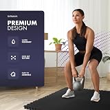KAYMAN 16 Pack 60x60 cm Interlocking EVA Gym Floor Mats Black 62 sq ft view 3