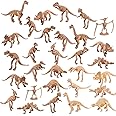 UPINS 30 Pack Dinosaur Fossil Skeletons 3.7 Inch Assorted Dinosaur Skeleton Toy Figures Dino Bones Educational Gift for Science Play Dino Sand Dig Party Favor Decorations