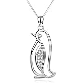 YFN Sterling Silver Penguin Necklace - Penguin Pendant Jewelry for Women Gifts