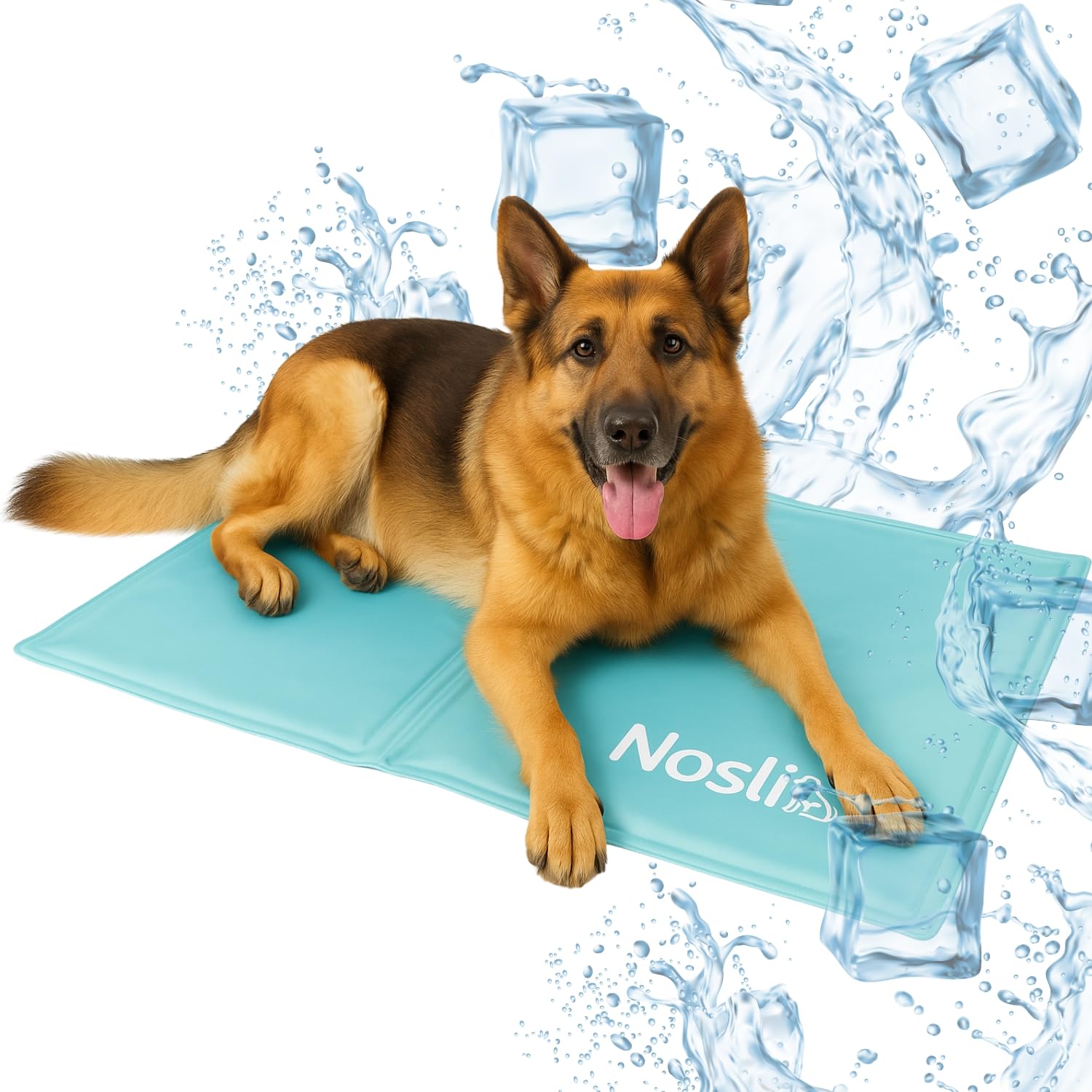 Nosli Cooling Mat for Dogs, Cats & People (76 x 103 cm) • Self-Cooling Dog Mat with Gel • Gel Cooling Blanket Dog • Mat for Pets & Humans