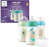 Philips Avent Natural Response 9oz 260ml Bottles 3 Pack Medium Flow Teats