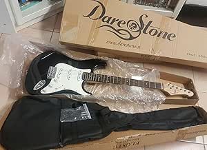 Guitarra eléctrica negra Darestone : Amazon.es: Instrumentos ...
