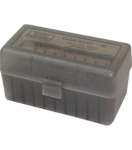 Amazon.com: MTM Case-Gard RL-50-41 Rifle Ammo Box, 50 Round, FIts