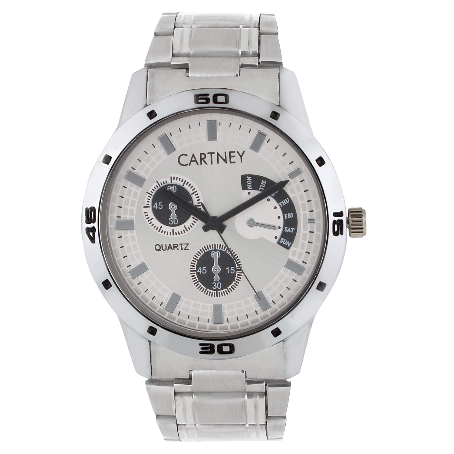 Cartney Analogue Round White Dial Watch