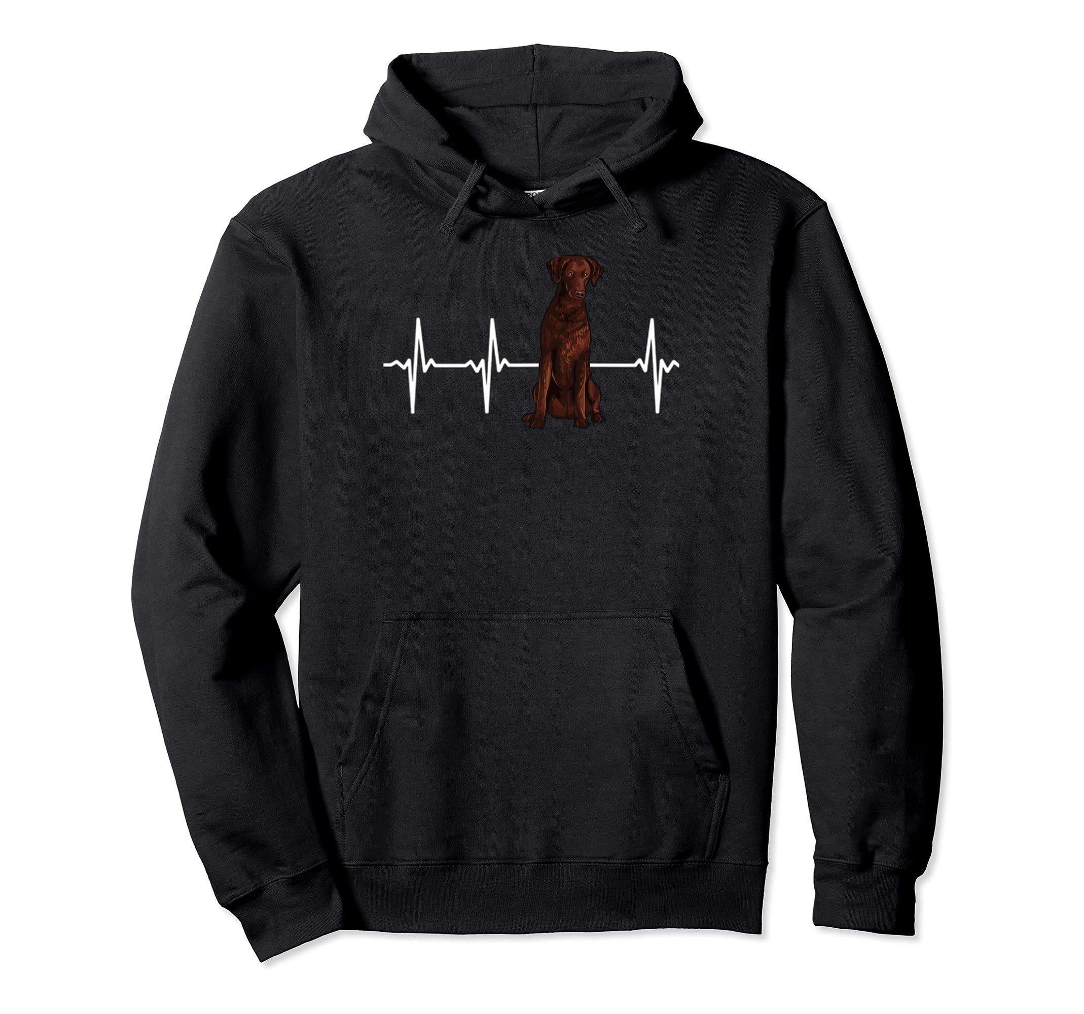 Curly-Coated Retriever Heartbeat Dog Lover Pullover Hoodie