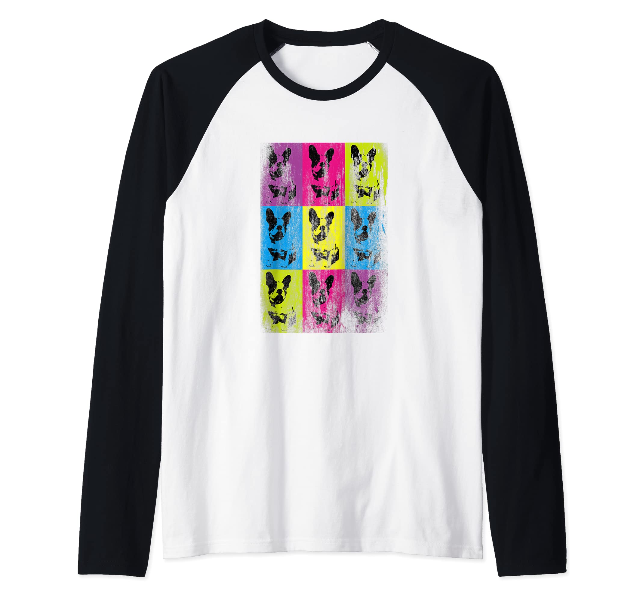 Bulldog Mister Stormhead Vintage French Bulldog Bully Raglan Baseball Tee