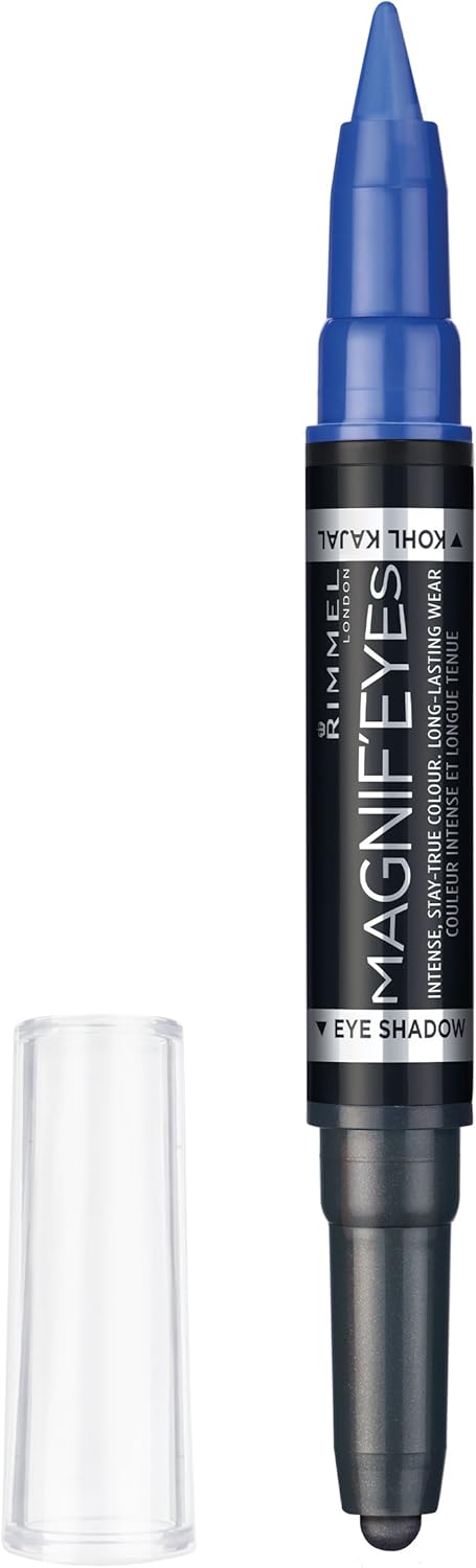 Rimmel Magnif’eyes Double Ended Shadow + Liner 004 - eyeliners (Women, Pencil, Blue, Dark Side of Blue)