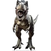 MUNILAIL 5.2 ft Dinosaur Cardboard Cutout Large T-Rex Cutout Stand-up Tyrannosaurus Photo Backdrop for Dinosaur Birthday Jungle Safari Party Supplies