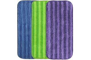Reusable Mop Pads for WetJet, Washable Microfiber Floor Cloths for Hardwood Tile Stone, Pet Hair Removal Mop Heads Refills, 3