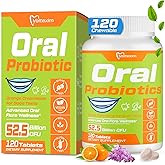 Oral Probiotics for Mouth Bad Breath Treatment for Adults, 50 Billion CFU, 19-in-1 Advanced Dental Probiotic for Teeth & Gum Restore, Fresh Breath, Dry Mouth, Gut & Overall Health - 120 Tablets