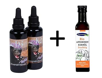 Robert Franz Vitamin D3 Tropfen 1000 Ie 50ml Vitamin K2 Tropfen 50 Ml Sparpack 100 Ml Gratis Ayursana Aprikosenkernöl