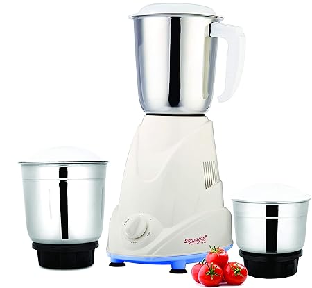 Signoracare Eco Plus Mixer Grinder, 500W, 3 Jars (White)