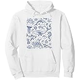 Ocean Life Sea Aesthetic Dolphin Beach 90s Vintage Graphic Pullover Hoodie