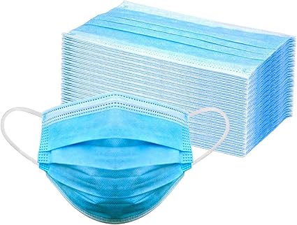 Download Free Amazon Com 50 Pack Disposable 3 Layer Masks Anti Dust Breathable Disposable Earloop Mouth Face Mask Comfortable Medical Sanitary Surgical Mask Blue Health Personal Care PSD Mockup Template