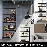 GadgetHaven 5 Tier Garage Shelving Unit Heavy Duty Steel 90x40x180 cm Black view 8