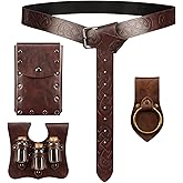 JBKN Renaissance Medieval Belt Viking Pouch Ren Faire Leather Potion Bags for Costume Cosplay