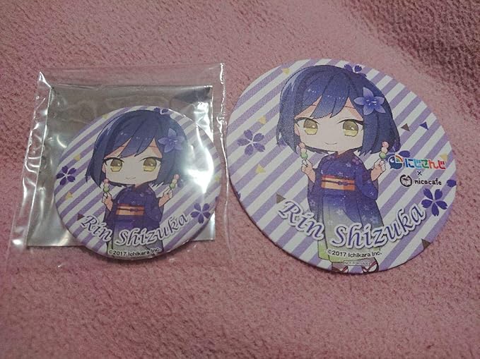 Amazon Co Jp 静凛 にじさんじカフェ ニコカフェ Nicocafe コースター 缶バッジ ホビー 通販