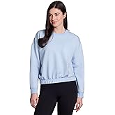 RBX Luxe Athleisure Sweatshirt for Women, Regular Length Banded Hem Lightweight Crewneck Pullover