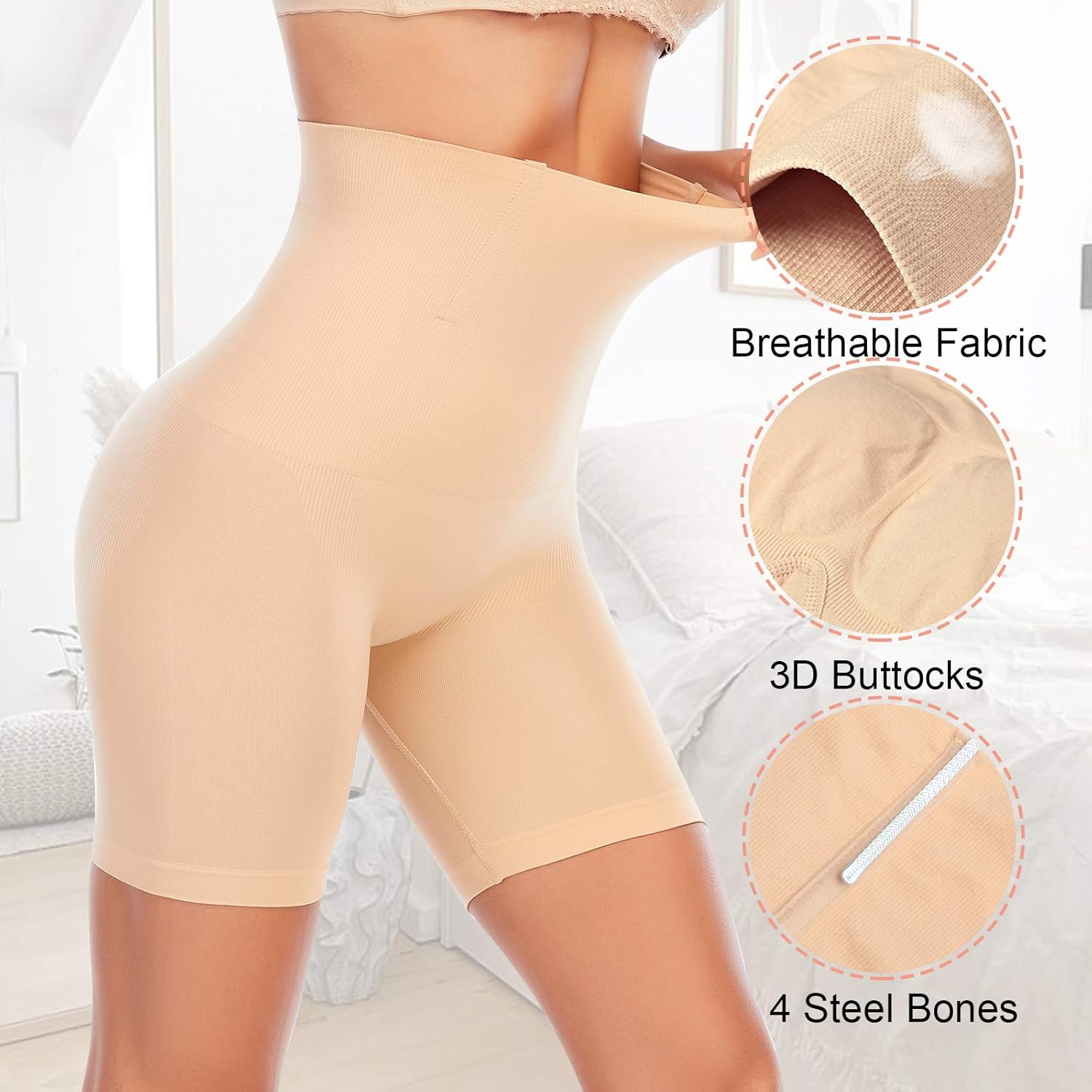 Shapewear Shorts for Women Tummy Control Body Shaper Panties Thigh Slimmer High Waisted Slip Shorts Under Dresses at  Women’s Clothing store
