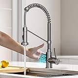 Kraus KSF-1610SFS Bolden Touchless Sensor Commercial Pull-Down Single Handle 18-Inch Kitchen Faucet, Spot Free Stainless Stee