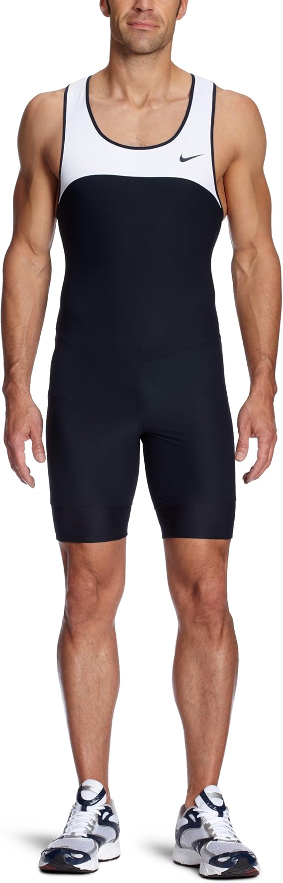 NIKE Men's Team Unitard, Running Tracksuit, Men's, Dark Blue/White, XL