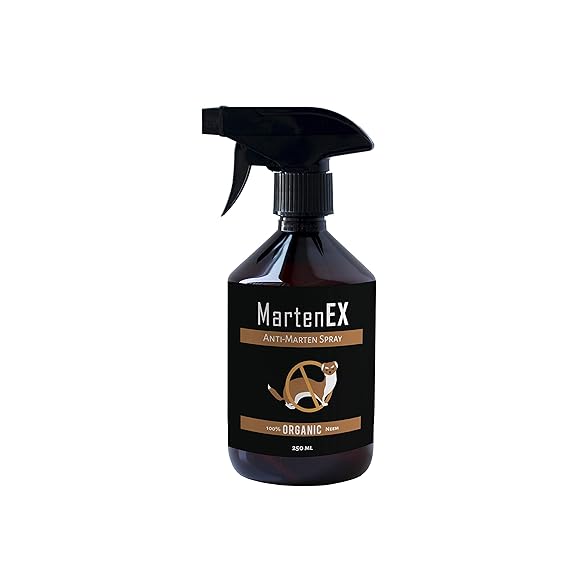 MartenEX Marderabwehr Spray 250ml | Marderschreck und Marderfalle Alternative | Ohne DEET | Marderspray & Maderschutz | Mader