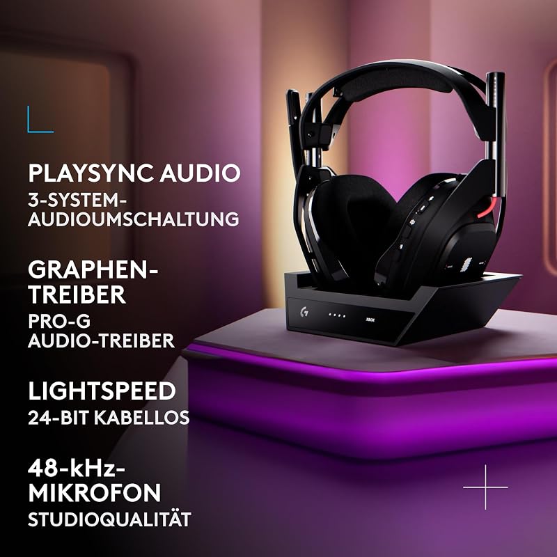 Astro A50 Lightspeed, Kabelloses Gaming-Headset + Basisstation