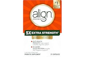Align Probiotic Extra Strength, Probiotics for Women and Men, #1 Doctor Recommended Brand‡, 5X More Good Bacteria^ to Help Support a Healthy Digestive System*, 21 Capsules (Packaging May Vary)