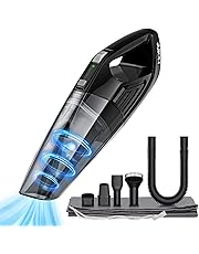 Aspirabriciole Senza Fili, Holife Aspirapolvere Portatile Potente (4000PA/40W), Autonomia di 20min, Diversi Accessori per Lavori Differenti, Secco/Umido, Caricatore a Parete per Casa/Auto, Nero