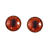 16mm Glass Red Fox Eyes Animal Pair Realistic